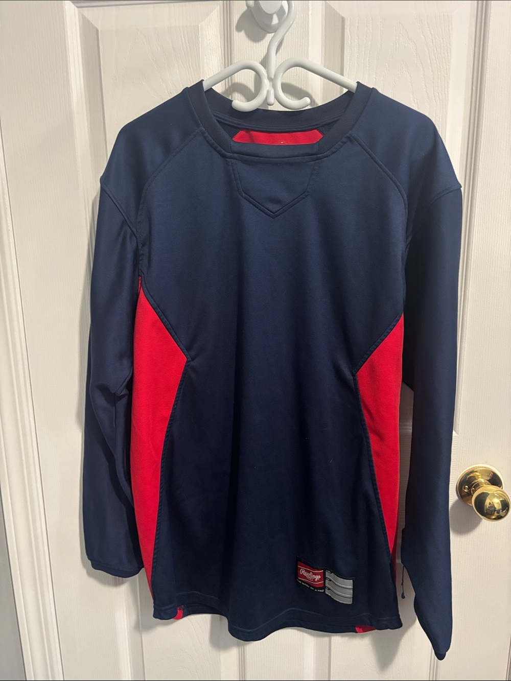 Russell Athletic Navy and Red Crewneck Pullover